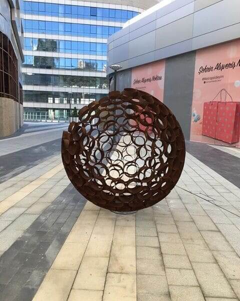 Corten Kamusal Heykel 2000 mm   2